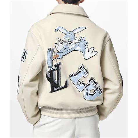 louis vuitton varsity jacket bugs bunny|louis vuitton cream bunny review.